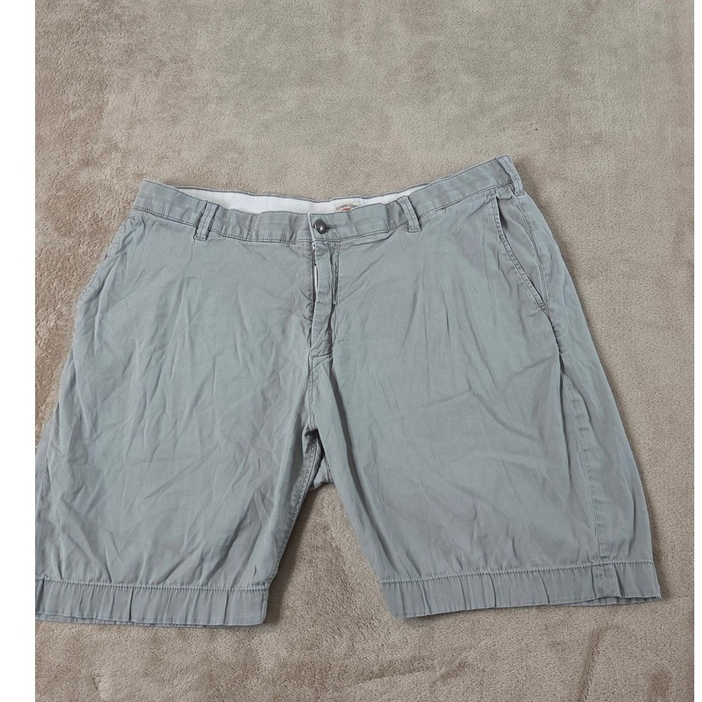 Faherty Chino Shorts 9" Men Size 40 Gray Organic Cotton Blend Flaws
